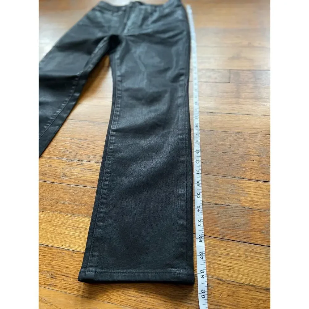 GOOD AMERICAN Black Coated Straight Jeans sz 6/29 (NWOT)